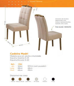 Cadeira Madri Catálogo